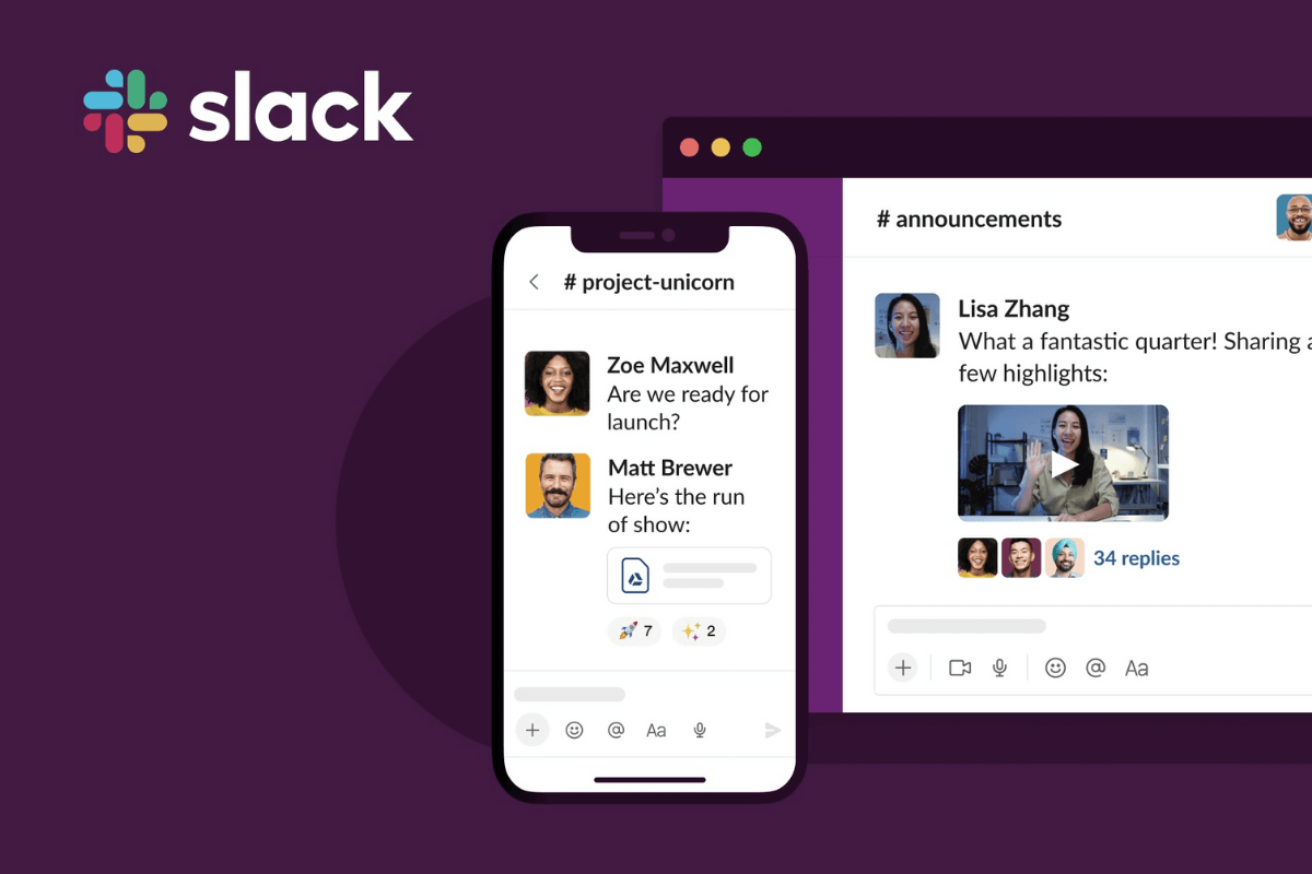 Функция видео в Huddles в приложении Slack 