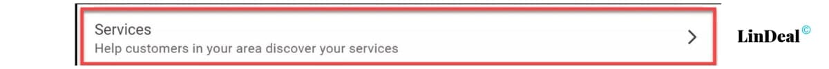 Услуги в Google Business Profile