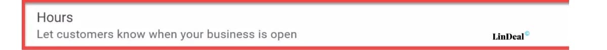 Часы работы компании в Google Business Profile