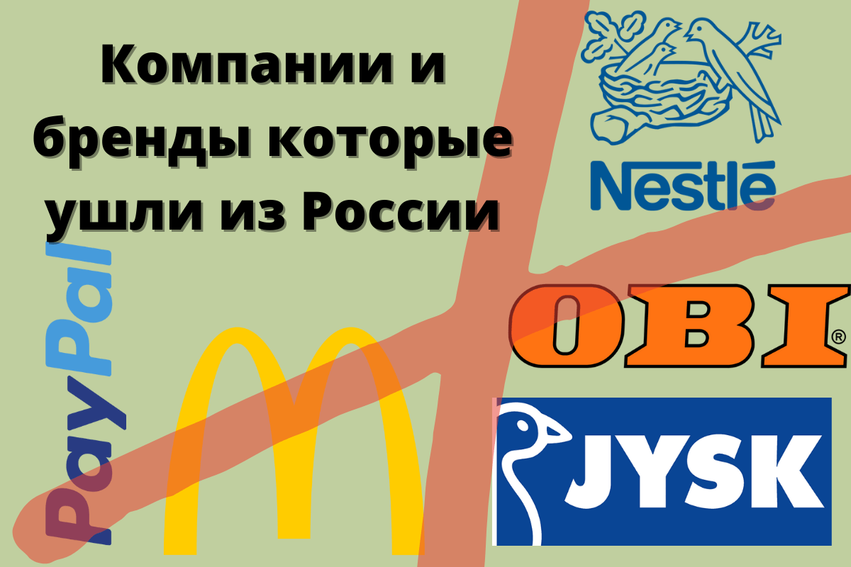 Компании и бренды, которые ушли из России в 2022 году