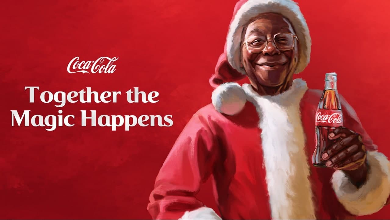 Чернокожий Санта Клаус компании Coca Cola