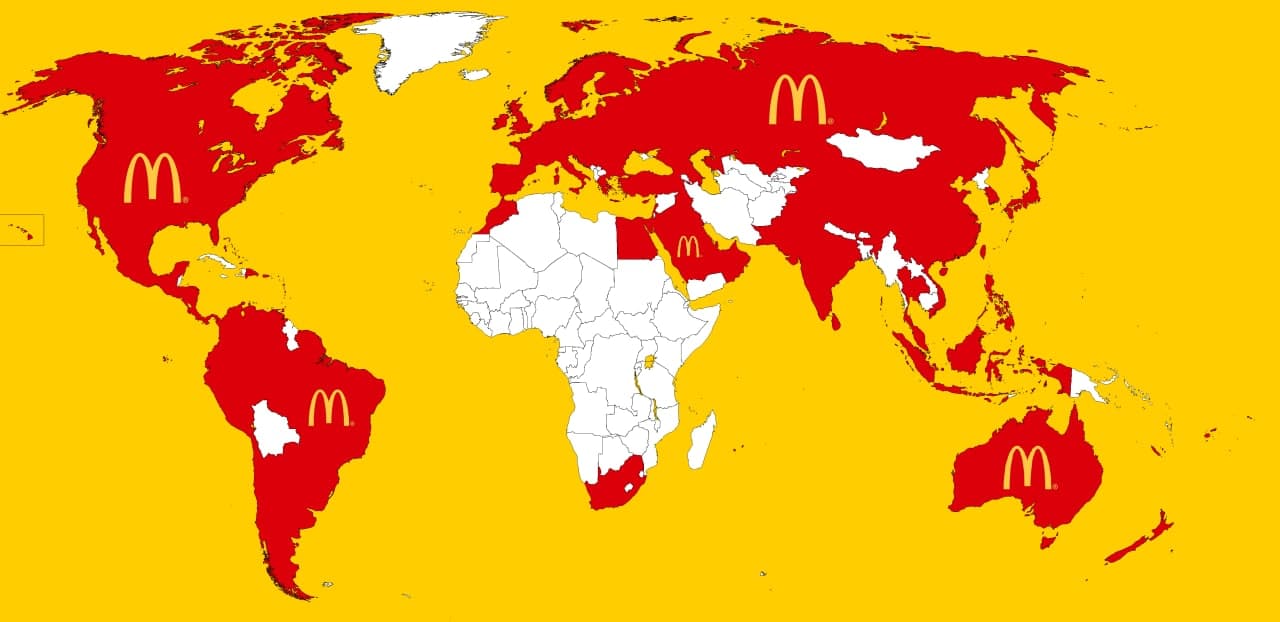 Страны где нет McDonald's