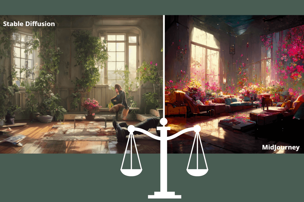 Генераторы изображений Stable Diffusion and Midjourney